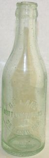 Vintage DeLand Bottling Works, DeLand, FLA. Light Green Embossed Soda