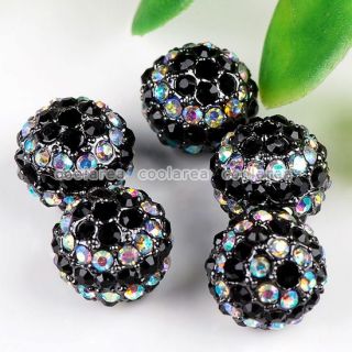 14 Color 5pc Crystal Rhinestone Loose Disco Ball Beads for Macrame