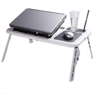 Foldable Laptop Table Tray Desk with Cooling Fan