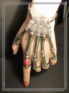  Bone Bracelet Ring Gothic Punk Skull Delfina Delettrez Gaga