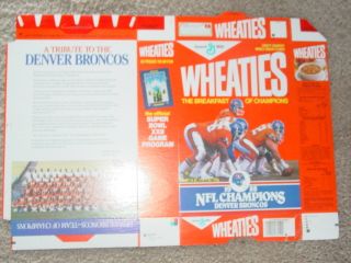 1988 Dever Broncoes Wheaties box error