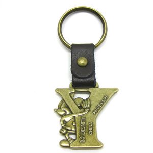 Disney Mickey Mouse Brass Key Ring Key Chain Letter Y