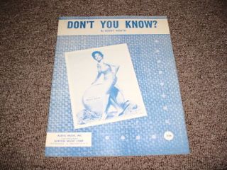 DonT You Know Sheet Music Della Reese 1958 Mint