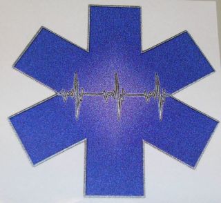 Star of Life w Heartbeat Digital Decal 3 Lot of 2 New