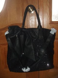DEUX LUX BLACK EXTRA LARGE TOTE BAG NWT
