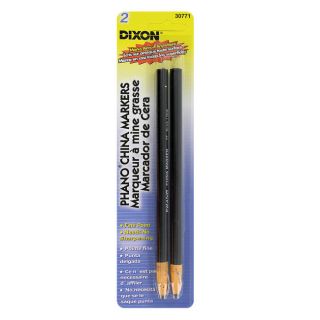Dixon Phano China Marker Pencils Black 2 Pencils per Pack 30771