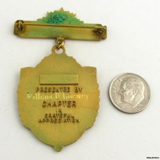 Demolay   Masonic Medal Vintage Supreme Council Crest Jewel Member