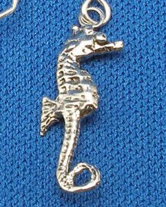 Seahorse Earrings Scuba Skin Diver Jewelry Sterling