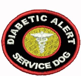 Diabetic Alert Service Dog Vest Patch Pet Support Patches Working Dog
