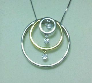 Dangling Diamond circle pendant