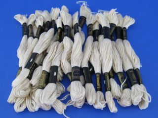 DMC Ecru Cotton Embroidery Floss Thread Lot of 21 Skeins 8 7 yds ea