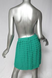 PHILLIP LIM Fantastic Green TIERED Wool A Line Ruffle Skirt Work
