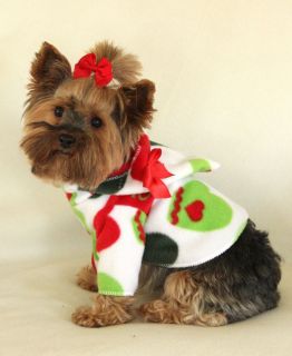 XS Christmas Mittens Dog Hoodie Clothes Shirt Pet Apparel