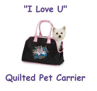 Love U  Quilted Dog Carrier Purse Carriers  in The