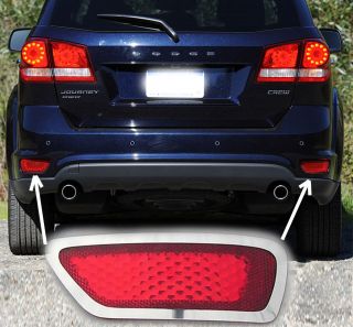 2012 12 Dodge Journey Lower Rear Bumper Markers Chrome Trim Bezel Kit