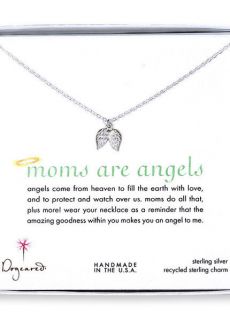 Dogeared Sterling Silver Moms Are Angels Boxed Necklace