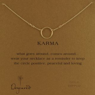 Dogeared Original Karma Necklace Gold Dipped 16 New