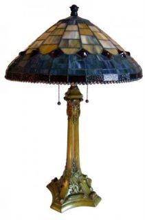  Geometric Design Stained Glass Table Lamp 18 Shade Classy