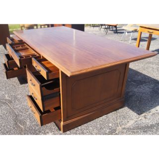 Vintage Mid Century Modern Jasper Traditional Wood Desk