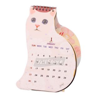 New Cute Cat Style 2011 Solid Desk Fashion Calendar Pad