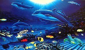 Wyland in The Company of Dolphins Signed Serigraph