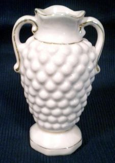 Porcelain Lavender Bud Vase Grecian Style with Gold Trim