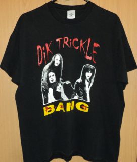 RARE Vintage Dik Trickle Bang Concert Tour T Shirt XL Glam Rock