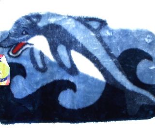  new in original packaging dolphin fuzzy friends blue throw rug new one