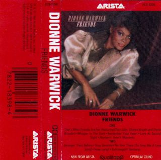 Friends Dionne Warwick Cassette 1985 Arista In 078221839846