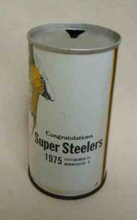  Steelers 1975 Super Bowl Champion Beer Can Iron City John Fuqua