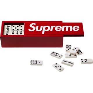 Supreme Domino Set F w 2012 Box Logo Game Set Red Wood Case Safari CDG