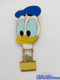 Disney Le Donald Duck Hot Air Balloon with Gondola Dangle 2000 Pin