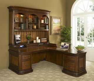 devonshire walnut l shaped office desk with hutch bring back the