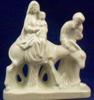 Mary Joseph Jesus Donkey Christmas Religious Figurine