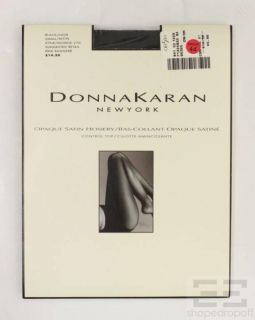 Donna Karan Ten Piece Black Opaque Satin Hoisery Set Size Small Petite