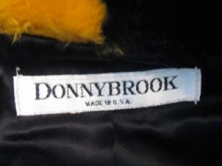 Donnybrook USA Black Faux Sheared Beaver Fur Heart Valentine Coat
