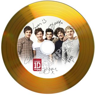  Direction Signed Gold Disc No2 with Autographs. Ideal Gift. Retro Disc
