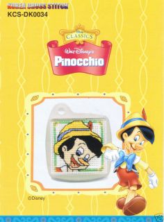Walt Disney Cross Stitch Key Chain Kit Pinocchio