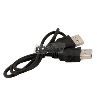 New USB 2.0 A Male M to Male Extension Cable Cord Black 1.15FT