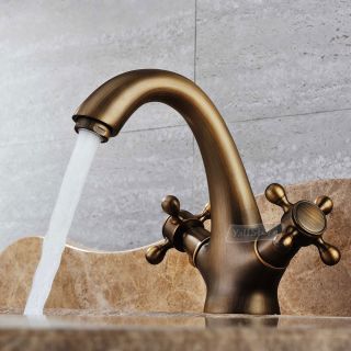 Practical Bathroom Faucet Double Handles Bronze Hot Sell New