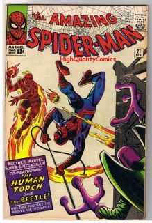 Amazing Spider Man 21 2nd Beetle Steve Ditko 1963 VG