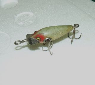 Vintage Heddon Dowagiac Wooden Fishing Lure with Glass Eyes
