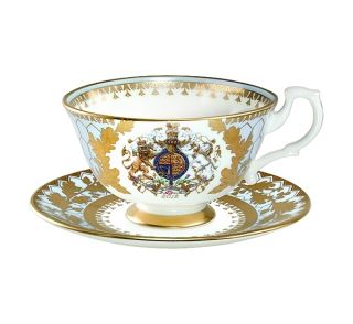 Queen Elizabeth II Diamond Jubilee Tea Cup and Saucer