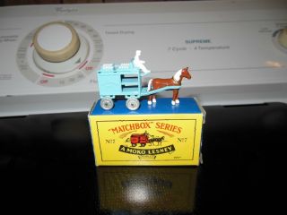 Matchbox Series A Moko Lesney 7 Milk Cart with Horse Buggy and Driver