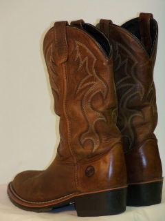 DOUBLE H DH 1554 Excellent Western Cowboy Leather Boots Mens