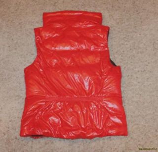 NWT $248 Ralph Lauren RLX Womens Shiny Red Puffer Down Vest Jacket M