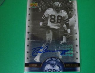 2005 Drew Pearson UD Legendary Signatures Auto Card LS DR NM to MINT