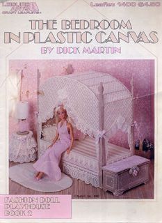 Plastic Canvas Booklet The Bedroom Fashion Doll Playhouse Furniture
