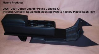 2006 2007 Dodge Charger Police Center Console Kit with Dash Trim and