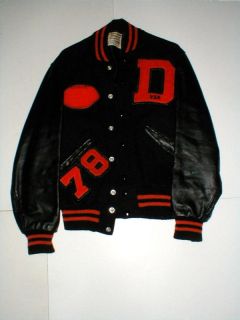 Dowagiac Michigan MI High School Letter Leather Jacket 1978